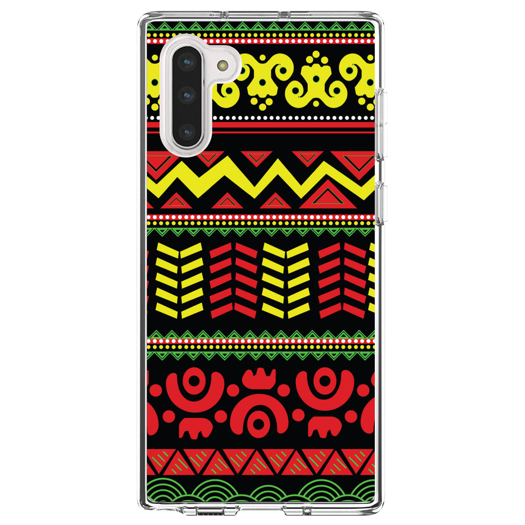Black Yellow Red Aztec Tribal Clear Shockproof iPhone Case, view 9