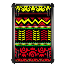 DistinctInk™ OtterBox Defender Series Case for Apple iPad / iPad Pro / iPad Air / iPad Mini - Black Yellow Red Aztec Tribal