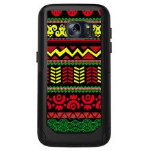 DistinctInk™ OtterBox Commuter Series Case for Apple iPhone or Samsung Galaxy - Black Yellow Red Aztec Tribal