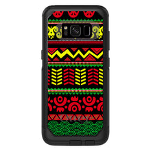 DistinctInk™ OtterBox Commuter Series Case for Apple iPhone or Samsung Galaxy - Black Yellow Red Aztec Tribal