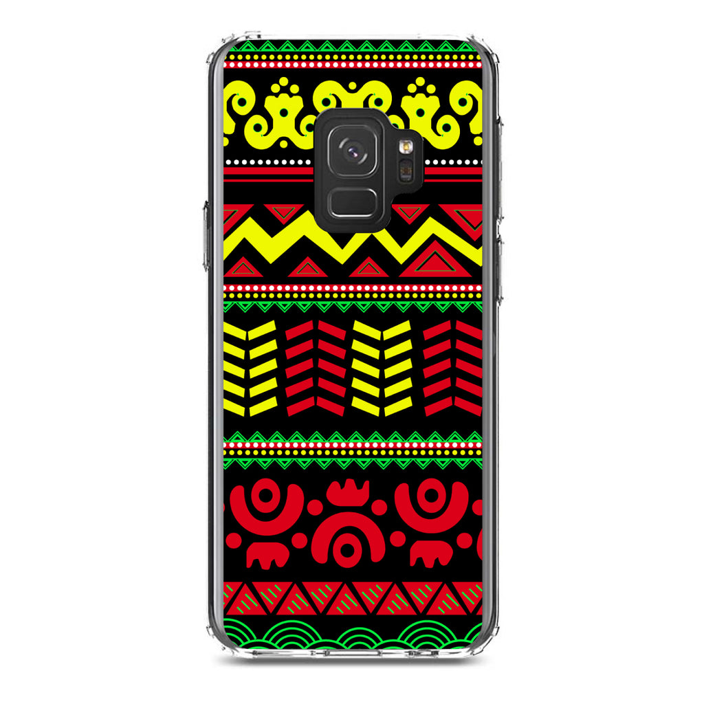 Black Yellow Red Aztec Tribal Clear Shockproof iPhone Case, view 19