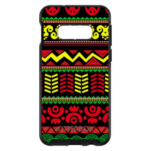 DistinctInk™ OtterBox Symmetry Series Case for Apple iPhone / Samsung Galaxy / Google Pixel - Black Yellow Red Aztec Tribal