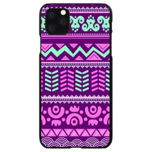 DistinctInk® Hard Plastic Snap-On Case for Apple iPhone or Samsung Galaxy - Pink Green Aztec Tribal