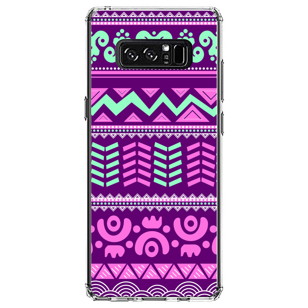 Pink Green Aztec Tribal Clear Shockproof iPhone Case, view 11