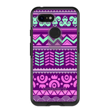 DistinctInk™ OtterBox Symmetry Series Case for Apple iPhone / Samsung Galaxy / Google Pixel - Pink Green Aztec Tribal