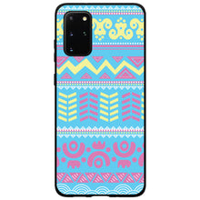DistinctInk® Hard Plastic Snap-On Case for Apple iPhone or Samsung Galaxy - Yellow Pink Blue Aztec Tribal