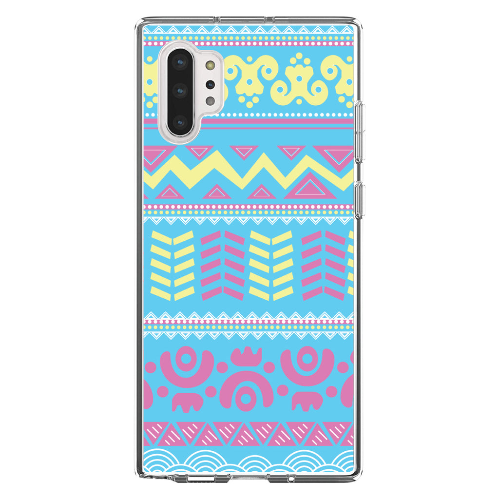 Yellow Pink Blue Aztec Tribal Clear Shockproof iPhone Case, view 10