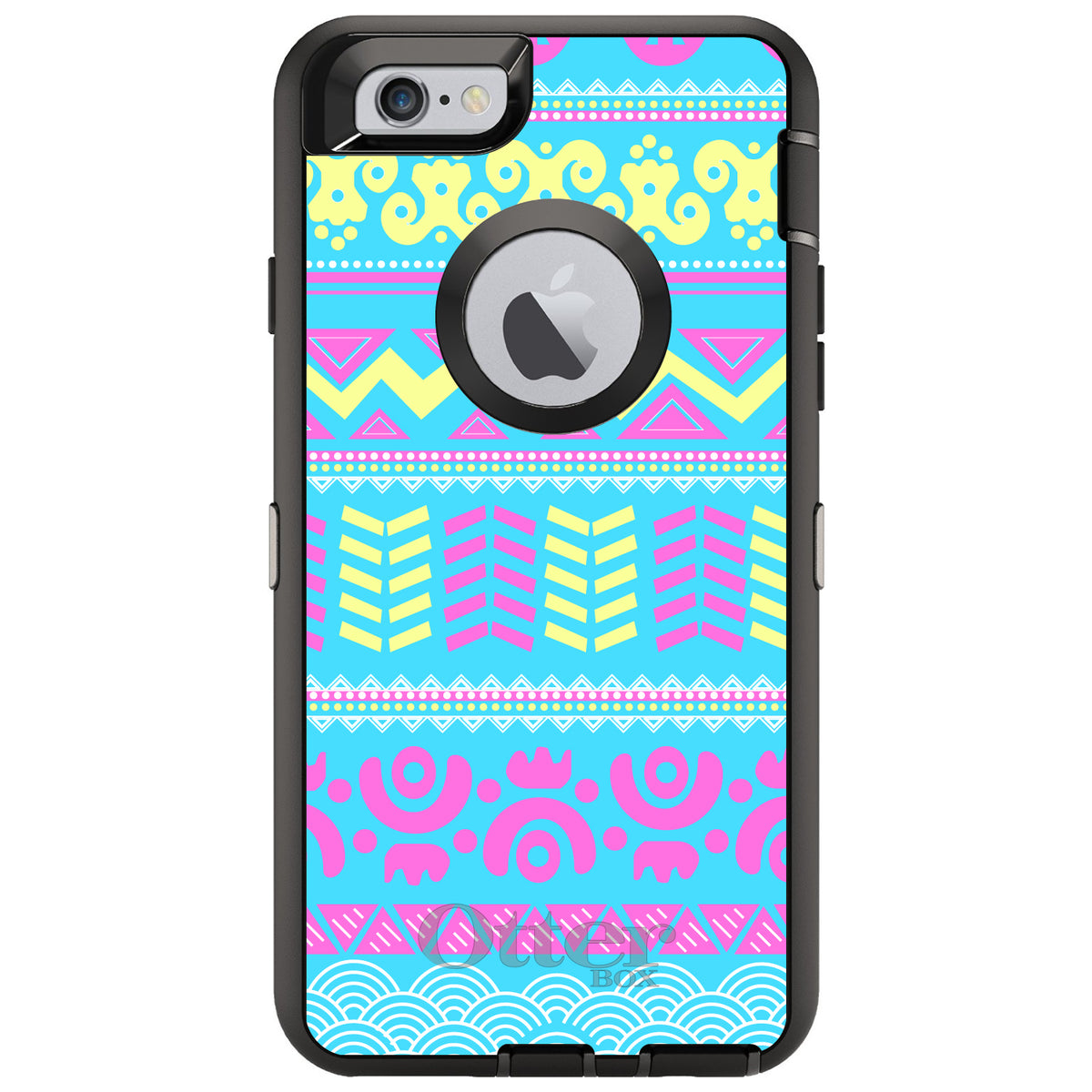 Yellow Pink Blue Aztec Tribal OtterBox Defender Case for iPhone & Galaxy, view 4