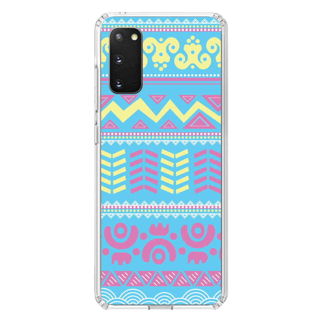 Yellow Pink Blue Aztec Tribal Clear Shockproof iPhone Case, view 14