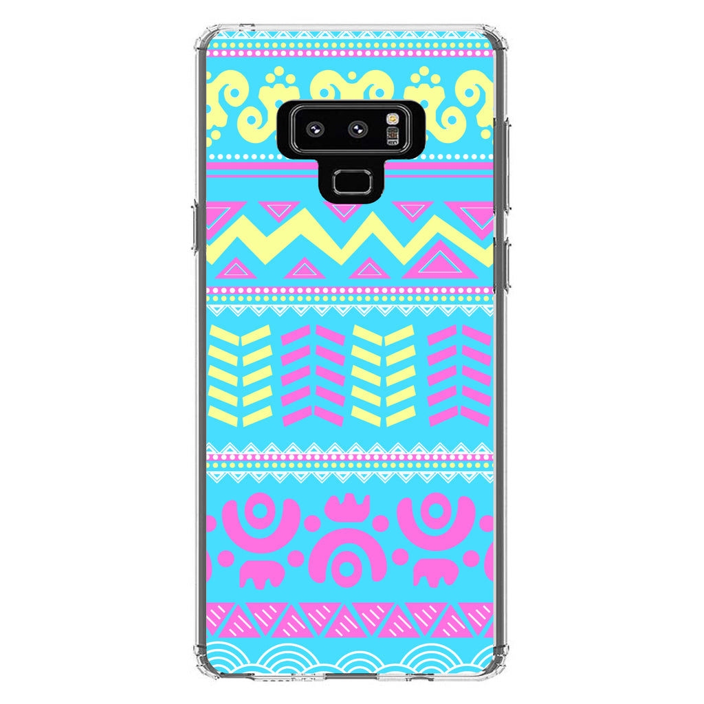 Yellow Pink Blue Aztec Tribal Clear Shockproof iPhone Case, view 11