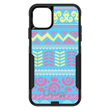 DistinctInk™ OtterBox Commuter Series Case for Apple iPhone or Samsung Galaxy - Yellow Pink Blue Aztec Tribal
