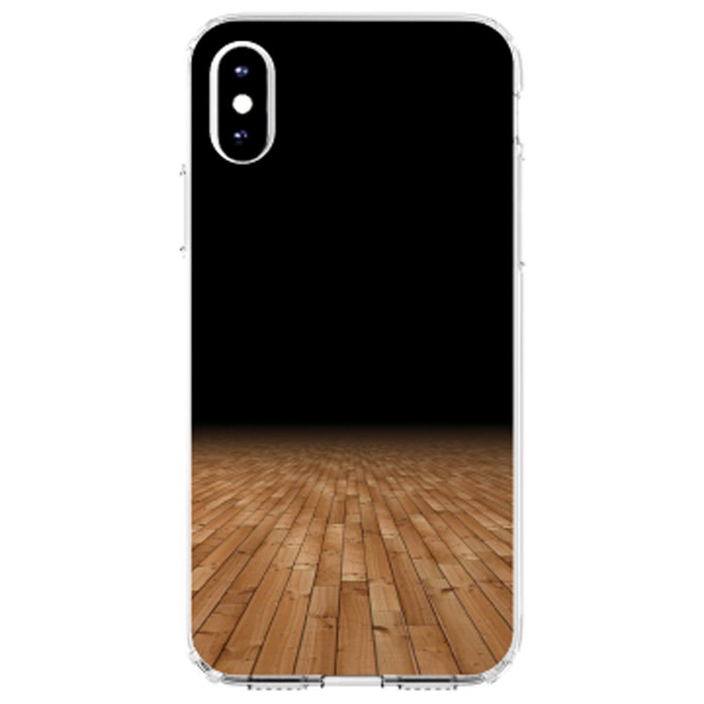 Basketball Court Floor Clear Shockproof iPhone Case, view 2