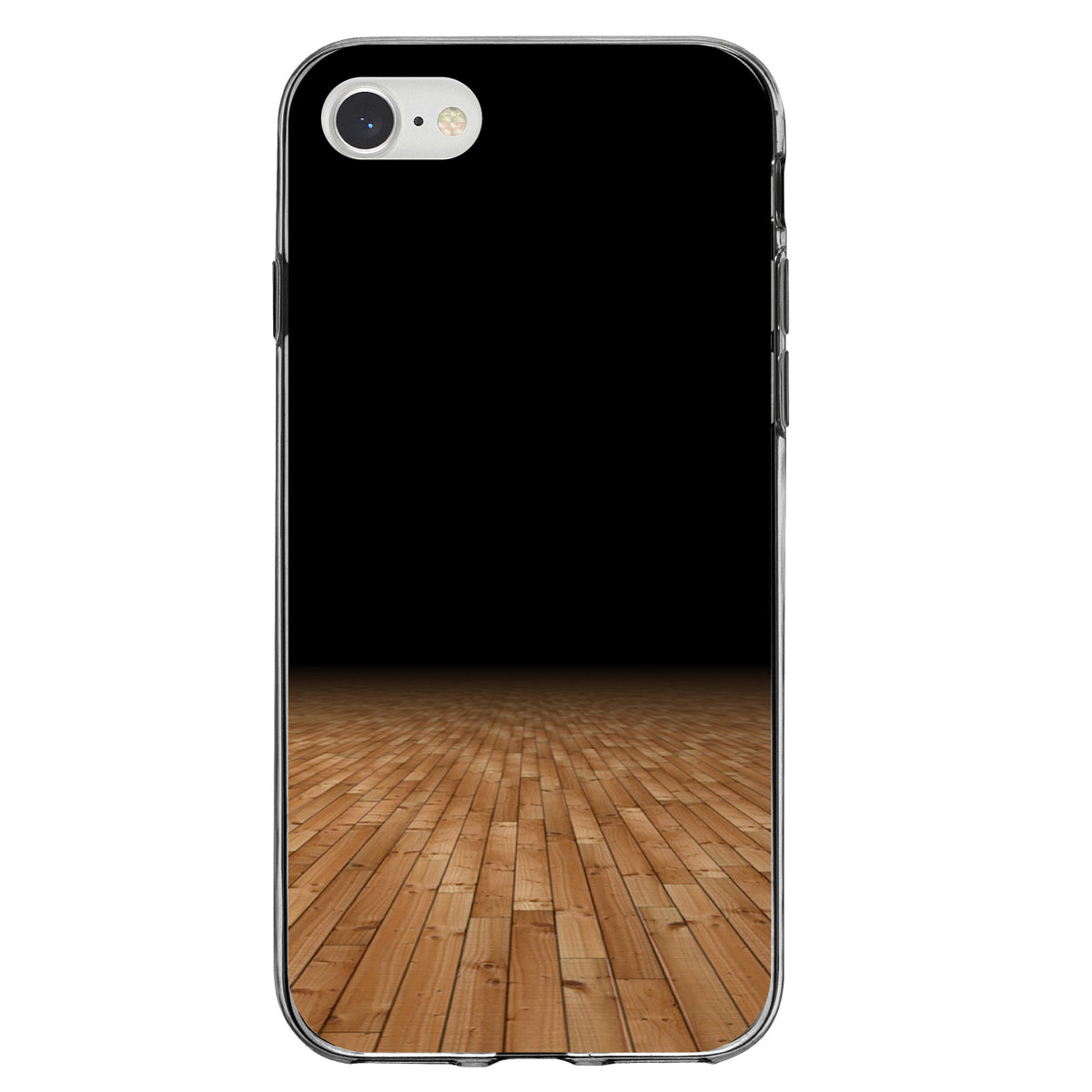 Basketball Court Floor Clear Shockproof iPhone Case, view 5