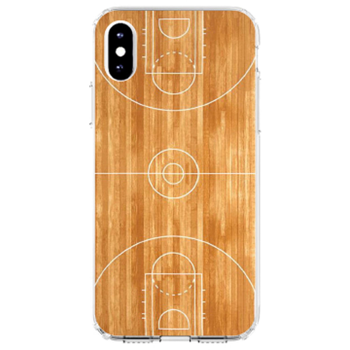 Basketball Court Layout Clear Shockproof iPhone Case, view 2