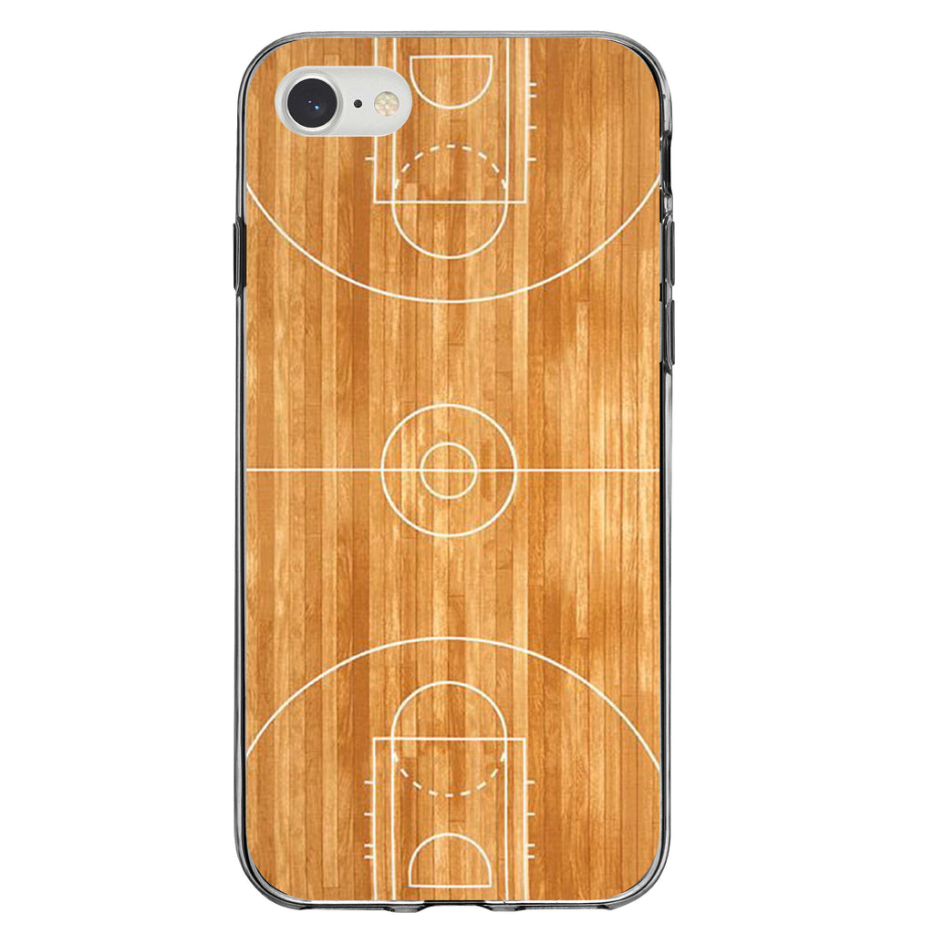 Basketball Court Layout Clear Shockproof iPhone Case, view 5