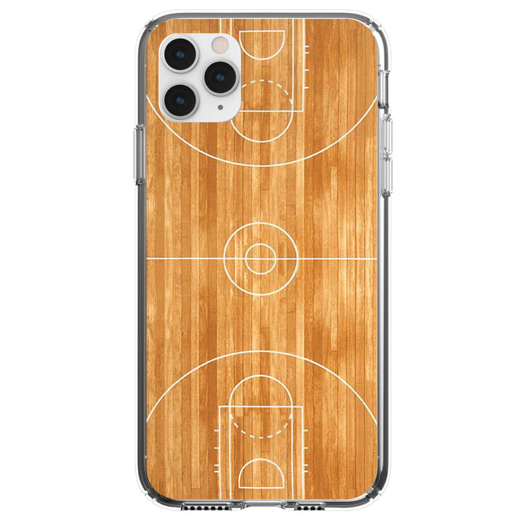 Basketball Court Layout Clear Shockproof iPhone Case