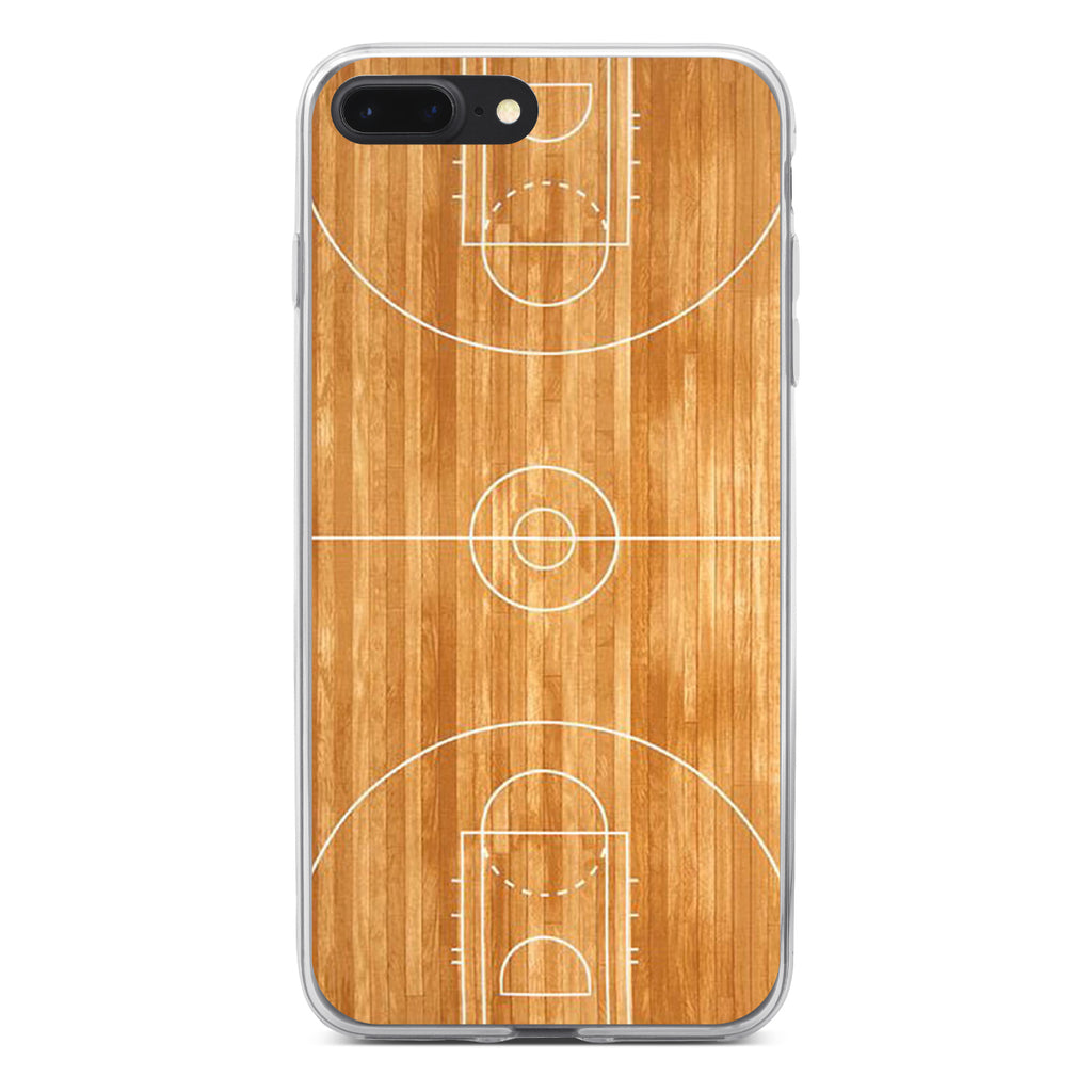 Basketball Court Layout Clear Shockproof iPhone Case, view 6