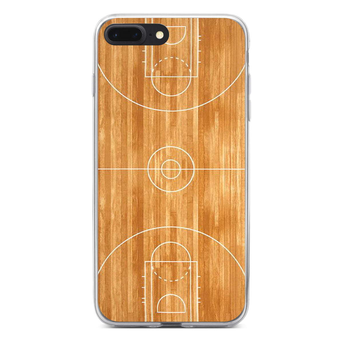 Basketball Court Layout Clear Shockproof iPhone Case, view 6