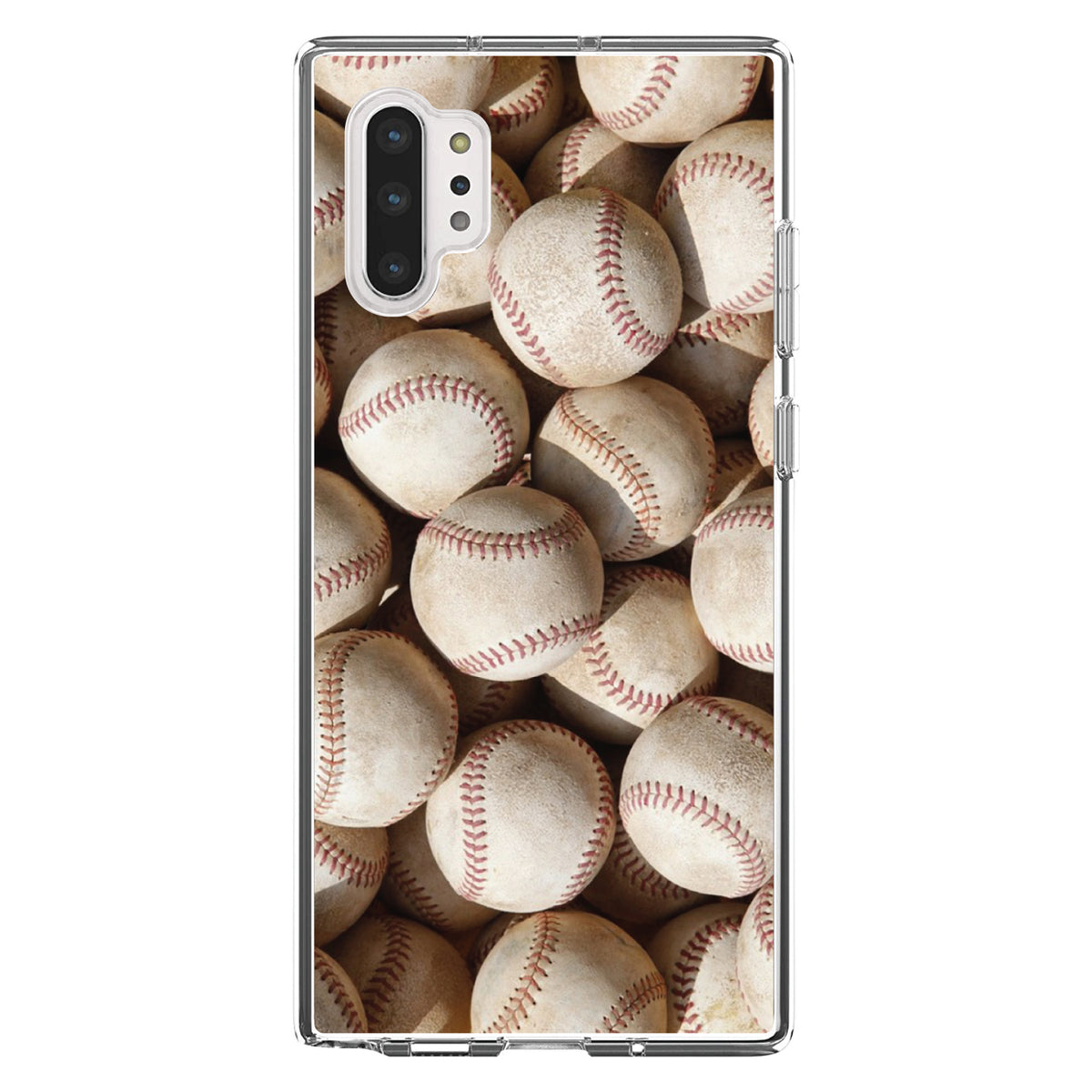 Old Baseballs Clear Shockproof iPhone Case, view 10