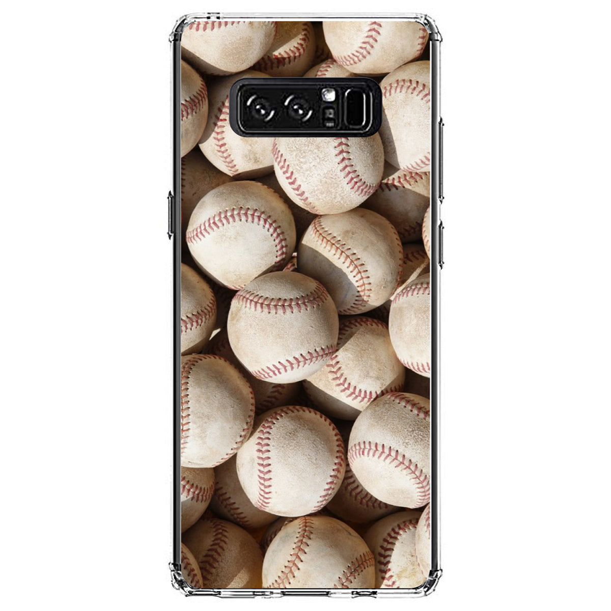 Old Baseballs Clear Shockproof iPhone Case, view 12