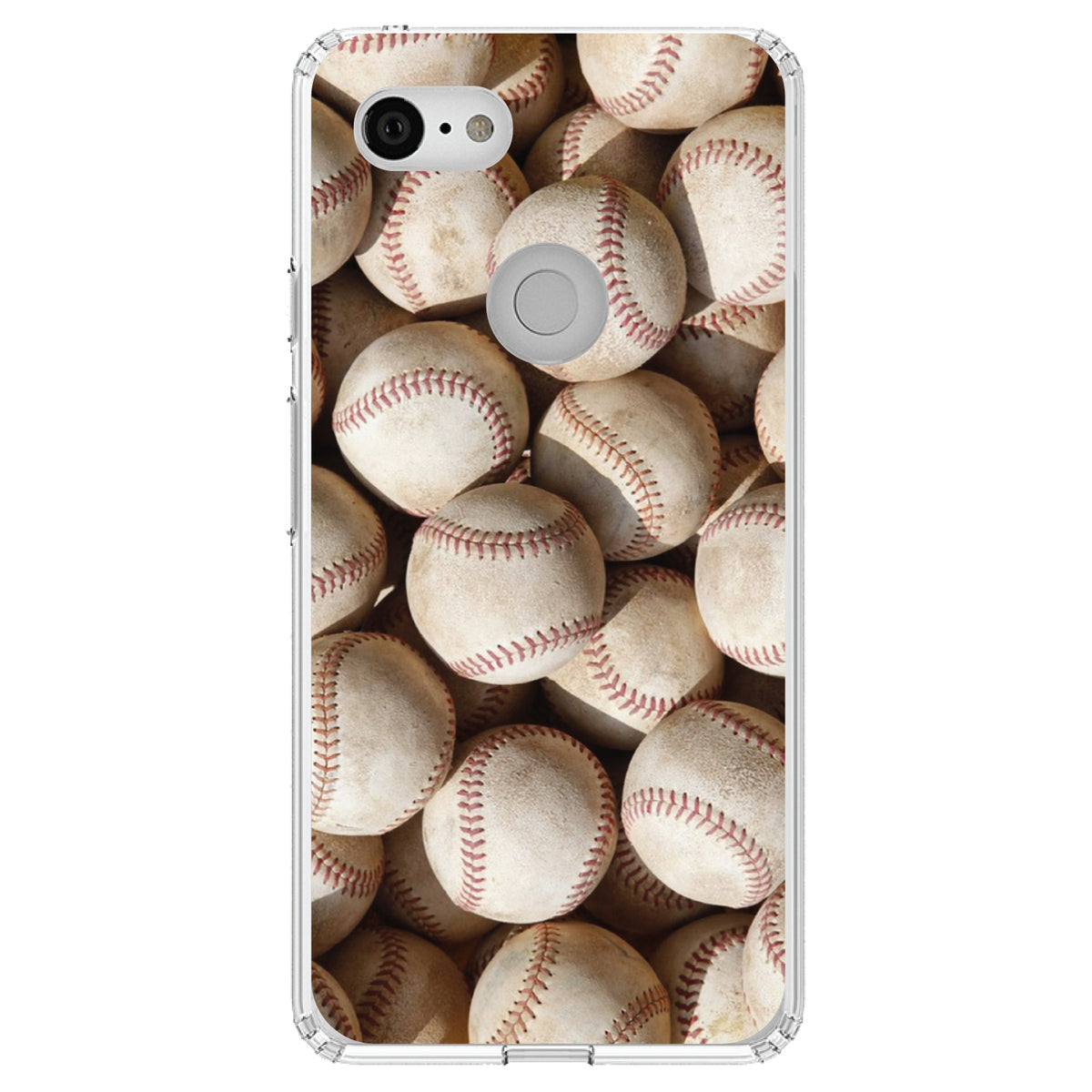 Old Baseballs Clear Shockproof iPhone Case, view 22