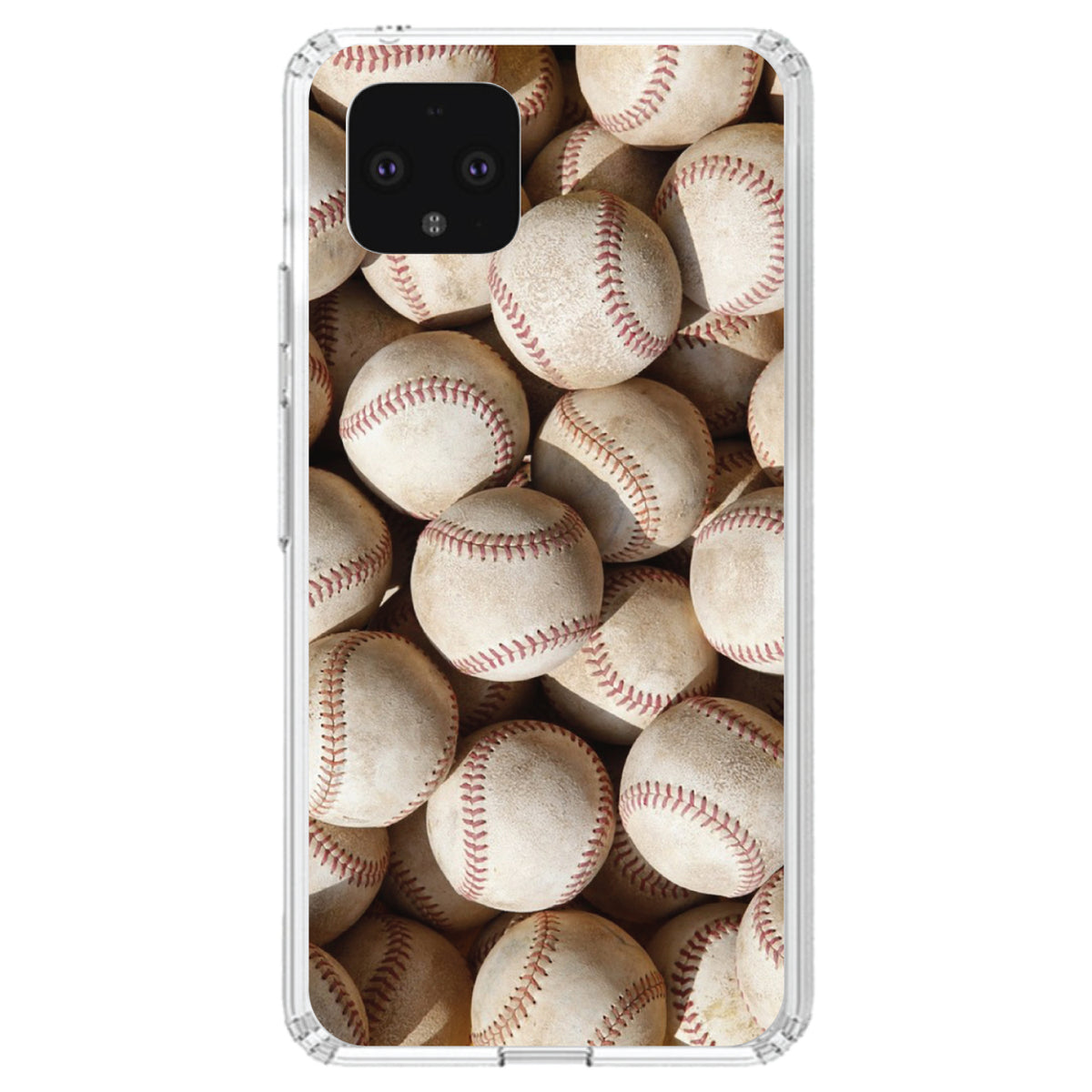 Old Baseballs Clear Shockproof iPhone Case, view 23