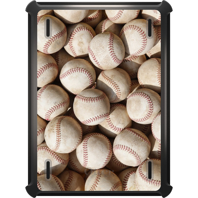 DistinctInk™ OtterBox Defender Series Case for Apple iPad / iPad Pro / iPad Air / iPad Mini - Old Baseballs