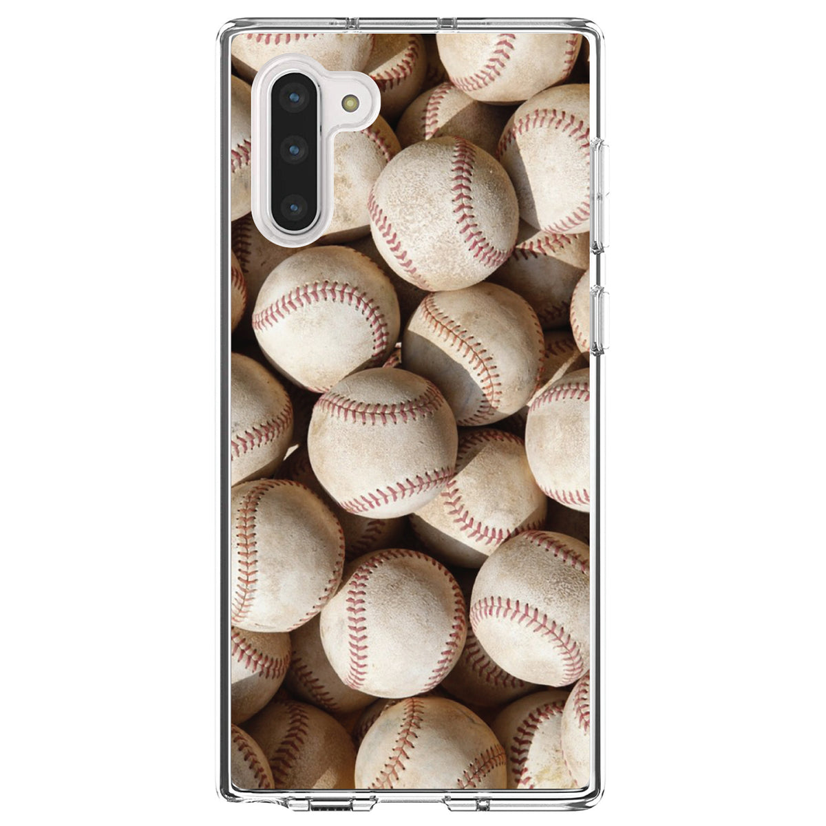 Old Baseballs Clear Shockproof iPhone Case, view 9