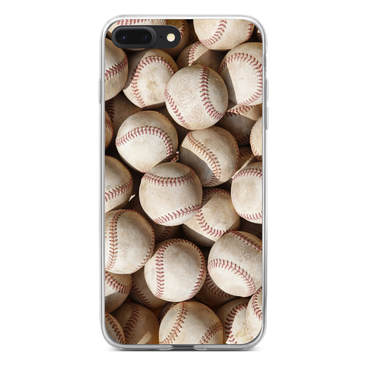 Old Baseballs Clear Shockproof iPhone Case, view 6