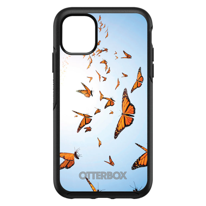 DistinctInk™ OtterBox Symmetry Series Case for Apple iPhone / Samsung Galaxy / Google Pixel - Flying Monarch Butterflies