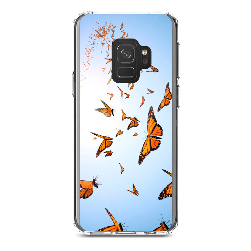 Flying Monarch Butterflies Clear Shockproof iPhone Case, view 19