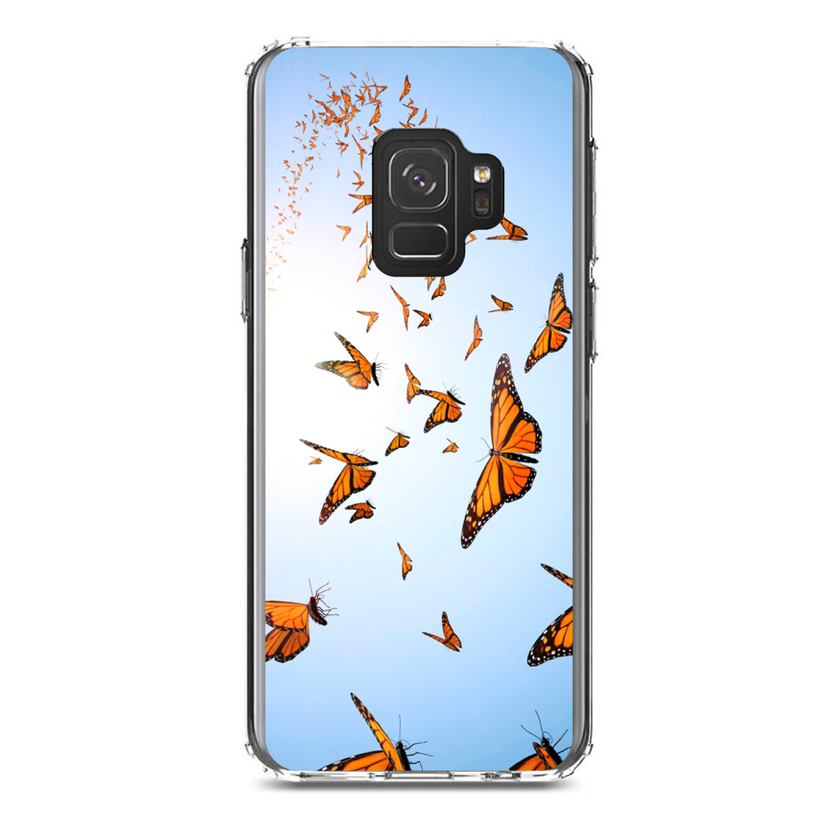 Flying Monarch Butterflies Clear Shockproof iPhone Case, view 19