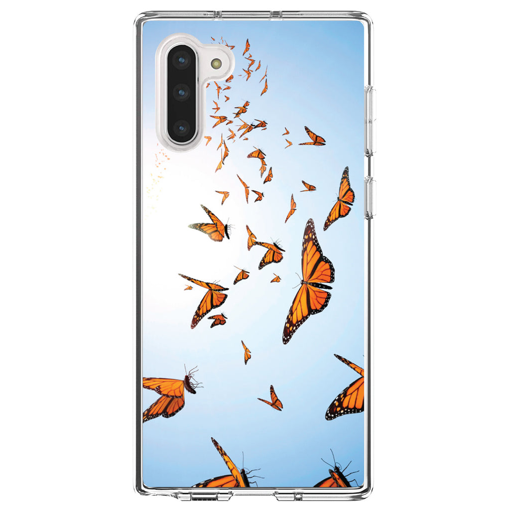 Flying Monarch Butterflies Clear Shockproof iPhone Case, view 9
