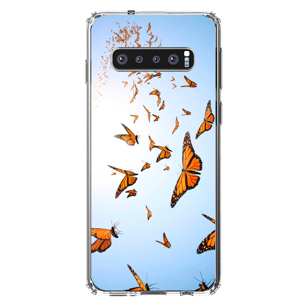 Flying Monarch Butterflies Clear Shockproof iPhone Case, view 16
