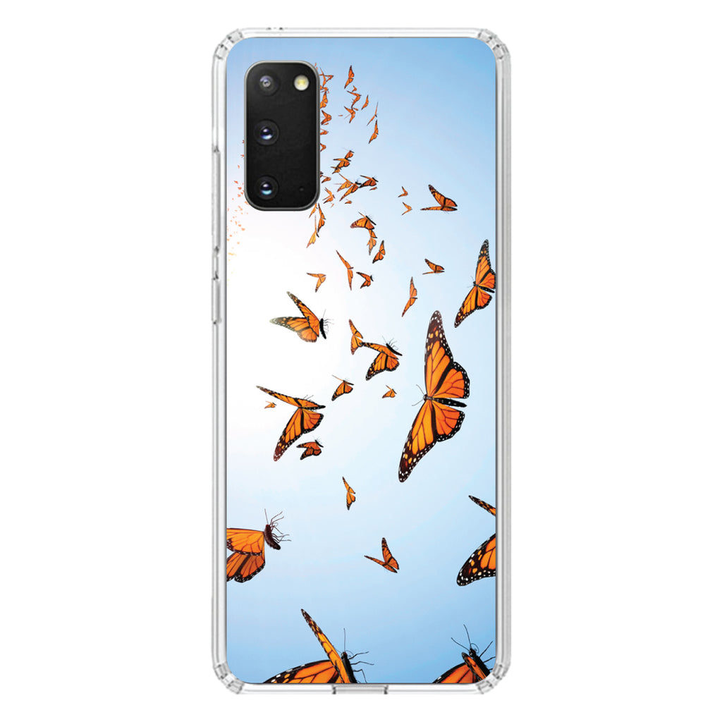 Flying Monarch Butterflies Clear Shockproof iPhone Case, view 14