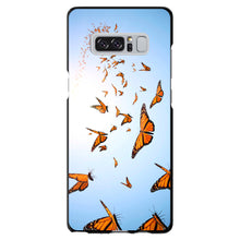 DistinctInk® Hard Plastic Snap-On Case for Apple iPhone or Samsung Galaxy - Flying Monarch Butterflies