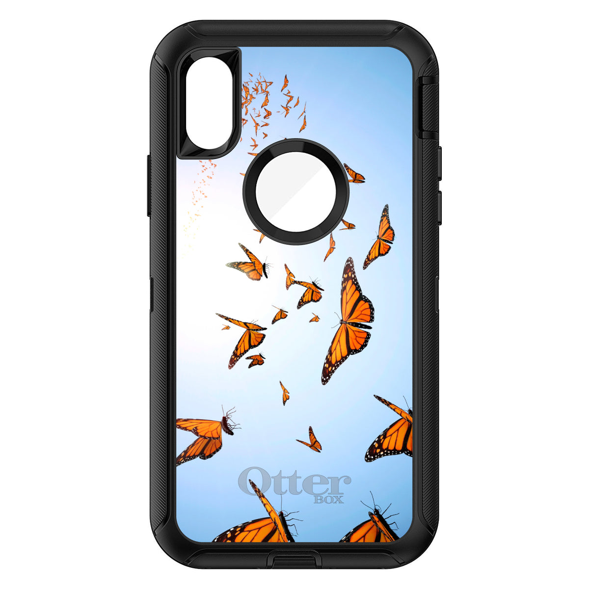 Flying Monarch Butterflies OtterBox Defender Case for iPhone & Galaxy, view 3