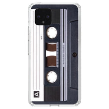 DistinctInk® Clear Shockproof Hybrid Case for Apple iPhone / Samsung Galaxy / Google Pixel - Audio Cassette Tape