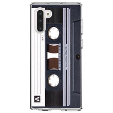 DistinctInk® Clear Shockproof Hybrid Case for Apple iPhone / Samsung Galaxy / Google Pixel - Audio Cassette Tape