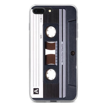 DistinctInk® Clear Shockproof Hybrid Case for Apple iPhone / Samsung Galaxy / Google Pixel - Audio Cassette Tape