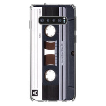 DistinctInk® Clear Shockproof Hybrid Case for Apple iPhone / Samsung Galaxy / Google Pixel - Audio Cassette Tape