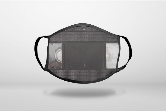 VHS Video Tape - 3-Ply Reusable Soft Face Mask Covering, Unisex, Cotton Inner Layer