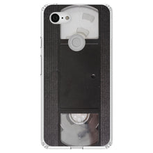 DistinctInk® Clear Shockproof Hybrid Case for Apple iPhone / Samsung Galaxy / Google Pixel - VHS Video Tape