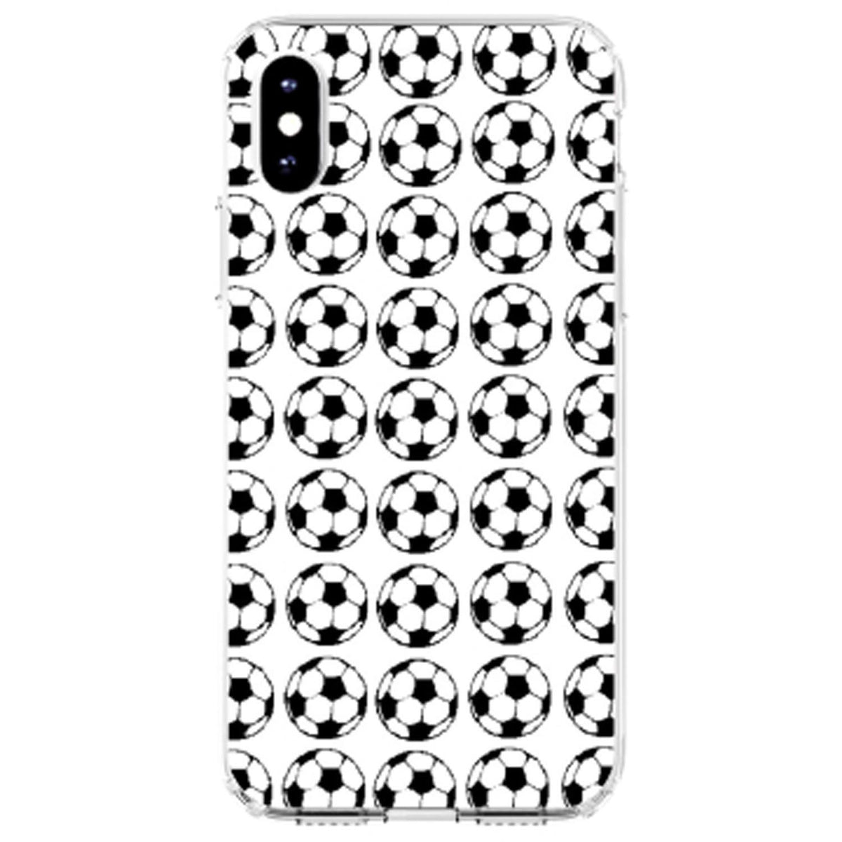 Soccer Balls Drawing Clear Shockproof iPhone Case, view 3
