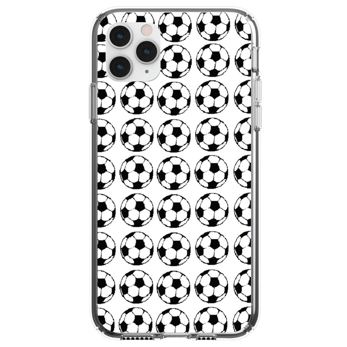 Soccer Balls Drawing Clear Shockproof iPhone Case