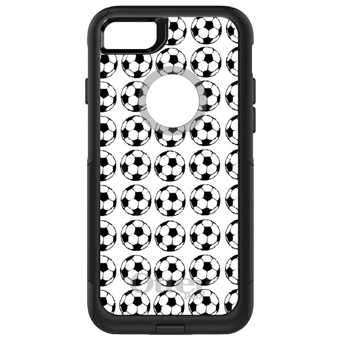 DistinctInk OtterBox Commuter Series Case for Apple iPhone or Samsung Galaxy - Soccer Balls Drawing