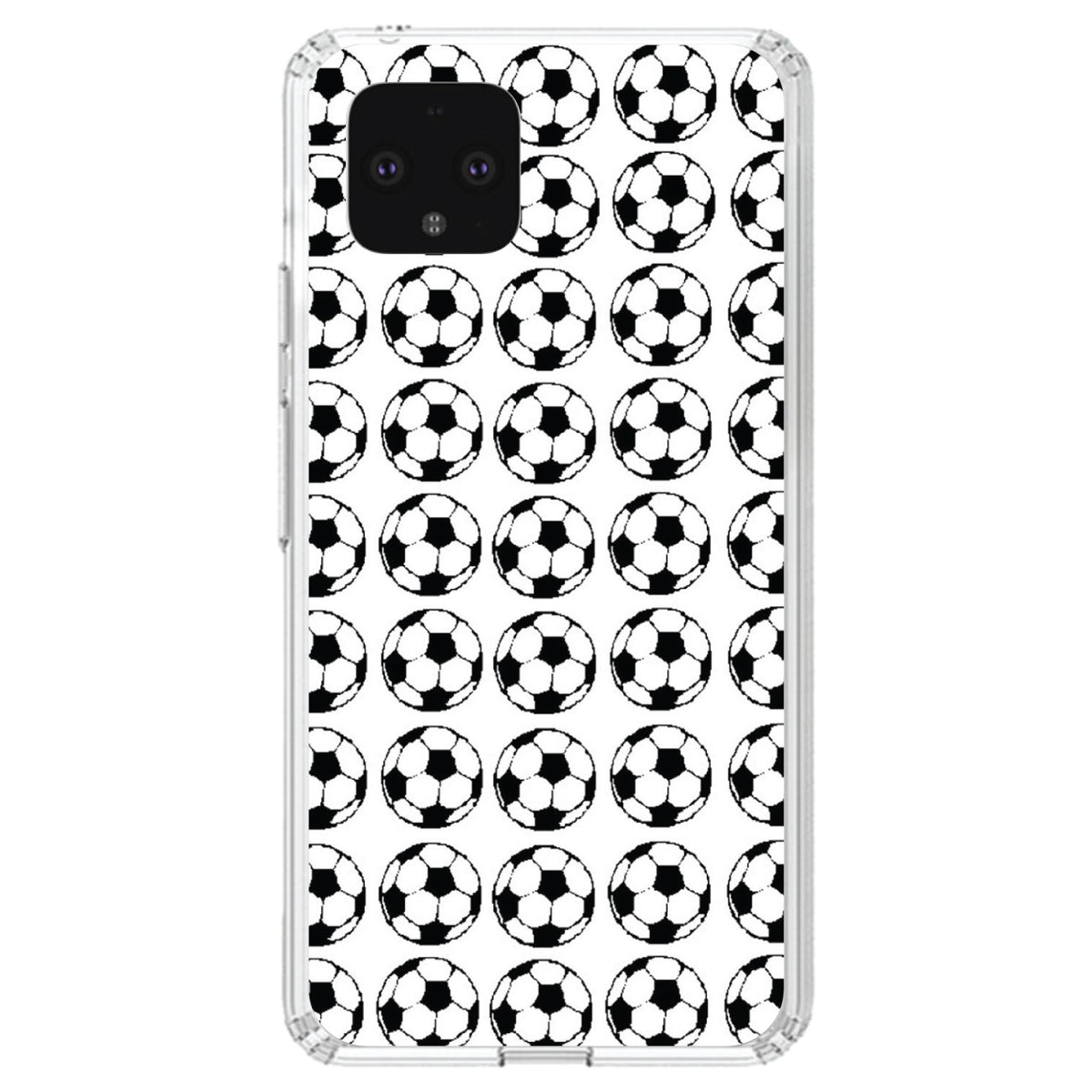Soccer Balls Drawing Clear Shockproof iPhone Case, view 24