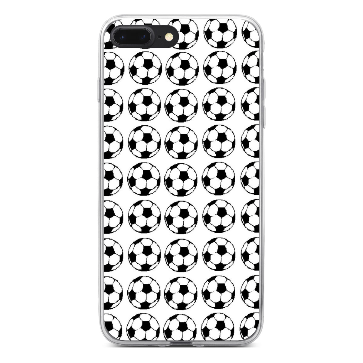 Soccer Balls Drawing Clear Shockproof iPhone Case, view 6