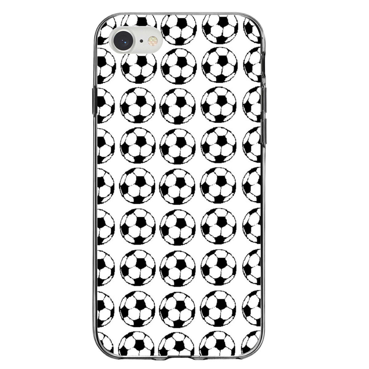 Soccer Balls Drawing Clear Shockproof iPhone Case, view 5