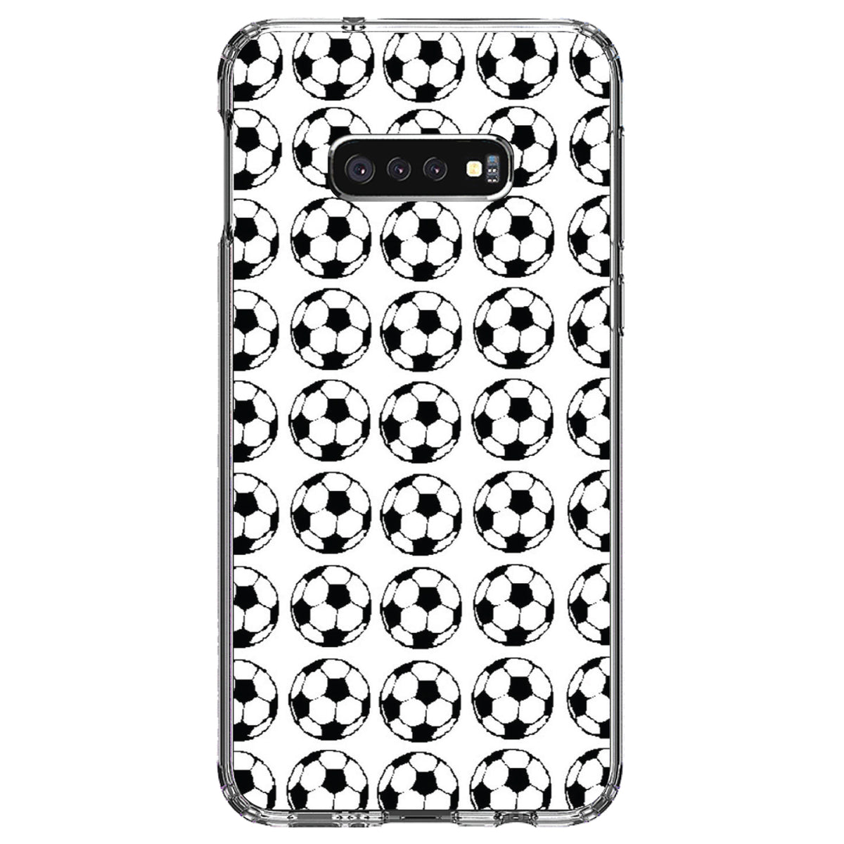 Soccer Balls Drawing Clear Shockproof iPhone Case, view 18